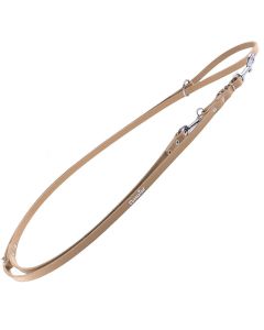 Smycz dla psa regulowana Champion skórzana - 2,2 m x 1,8 cm - Naturalna