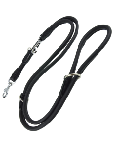 Smycz dla psa regulowana Champion skórzana okrągła 240 cm
