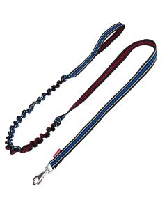 Smycz dla psa z amortyzatorem taśmowa - 175 x 2,5 cm - Tricolor