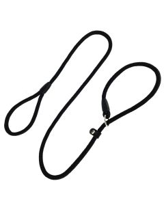 Smycz dla psa zaciskowa behawioralna Champion linka - 0,6 cm - Czarna