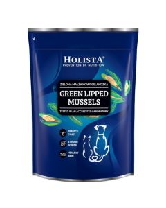 Sproszkowany małż nowozelandzki dla psa i kota Holista Green Lipped Mussels 500 g