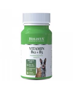Suplement dla psów i kotów Holista Vitamin B12 + B3 90 tabl.