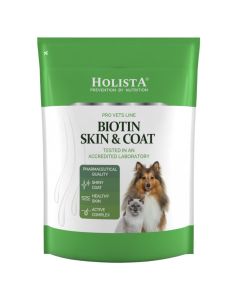 Suplement dla psów i kotów sierść skóra Holista Biotin Skin & Coat 600 g
