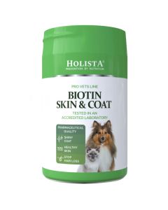 Suplement dla psów i kotów sierść skóra Holista Biotin Skin & Coat 200 g