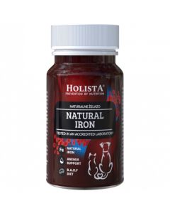 Suplement naturalne żelazo dla psa i kota Holista Natural Iron 90 tabl.