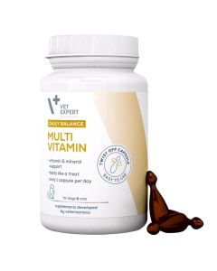 Vet Expert MultiVitamin 50 kaps. przód opakowania i kapsułki