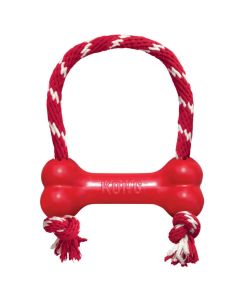 Zabawka na przysmaki z liną KONG Goodie Bone with rope - roz. XS