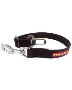 Zaczep smycz dla psa do pasów samochodowych gumowa 2,5 cm - Czarny